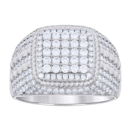 Anillo de Plata Fina con Moissanite