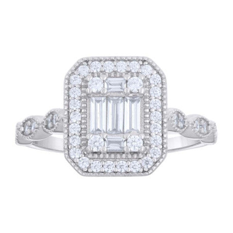 Zirconias en Corte Esmeralda y Halo Doble