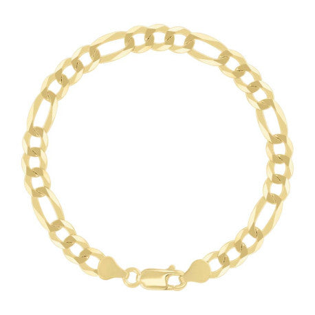 10kt Gold Super Flat Figaro Chain