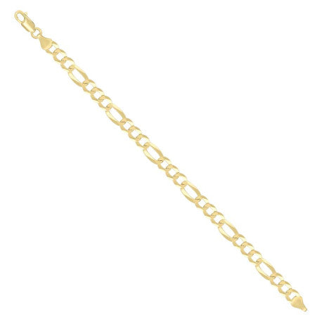 10kt Gold Super Flat Figaro Chain