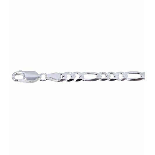 925 Sterling Silver Super Flat Figaro Chain
