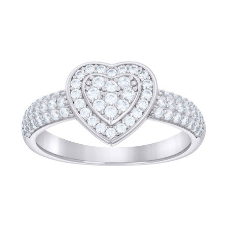 Corazón Doble de Zirconias